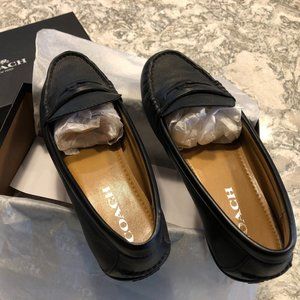 Coach, Penny Loafer, Black, Leather, size 7.5